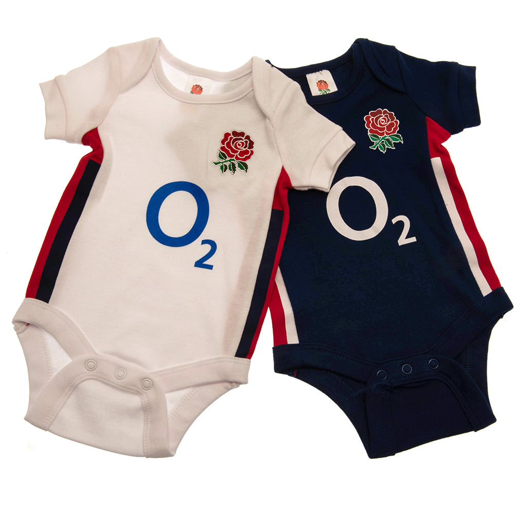 England Rugby Union 2 Pack Bodysuit 12-18 Months Babygrow