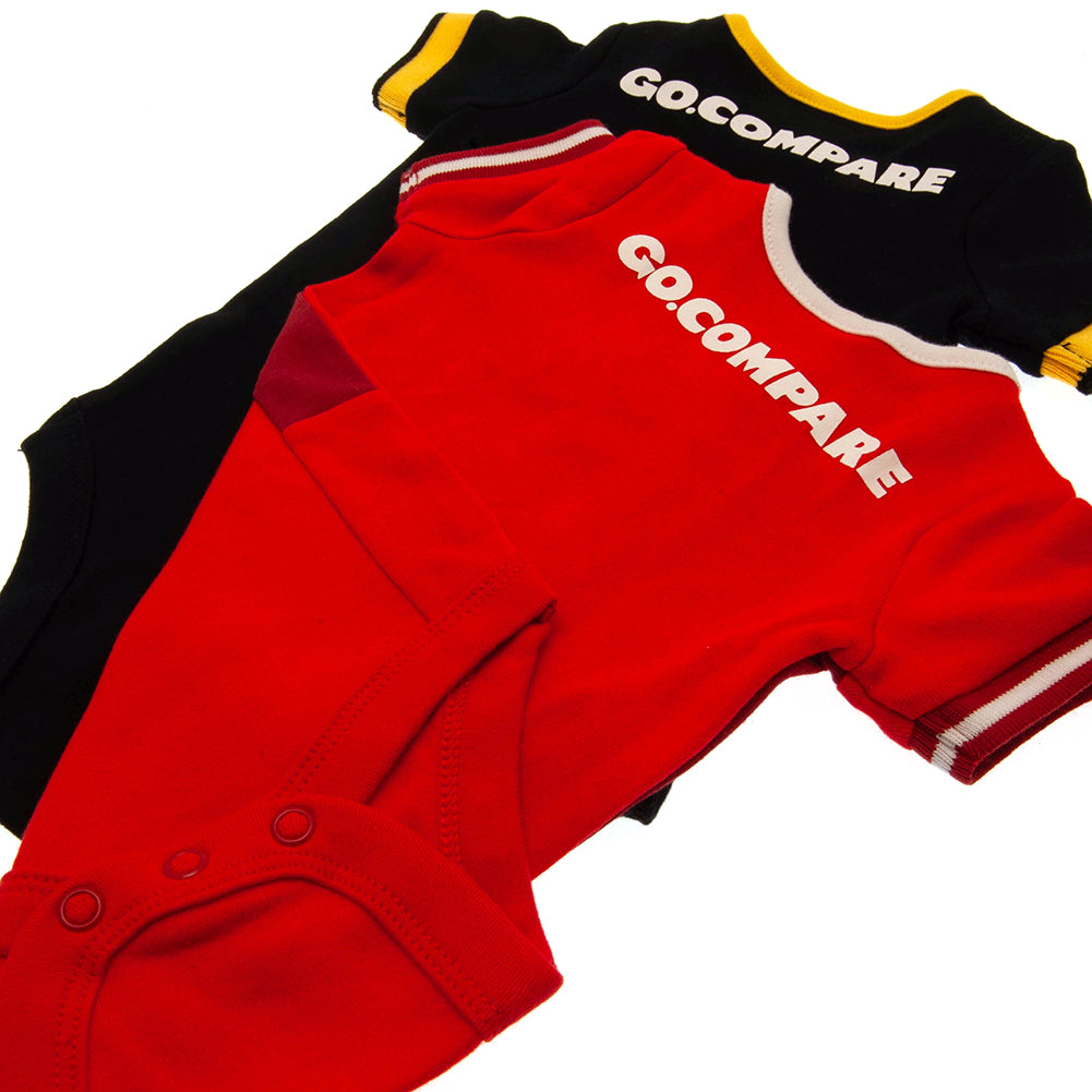 Wales Rugby Union 2 Pack Bodysuit 0-3 Months