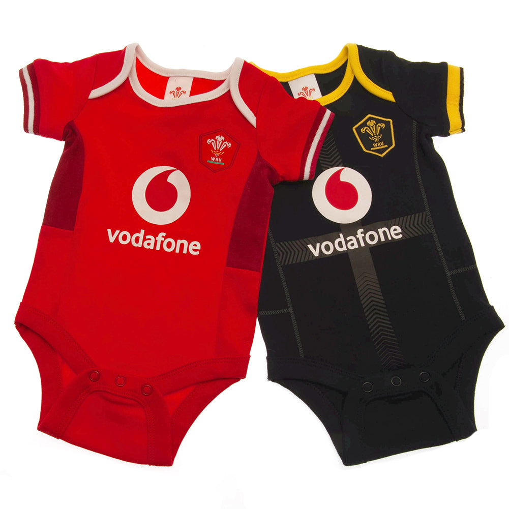 Wales Rugby Union 2 Pack Bodysuit 0-3 Months