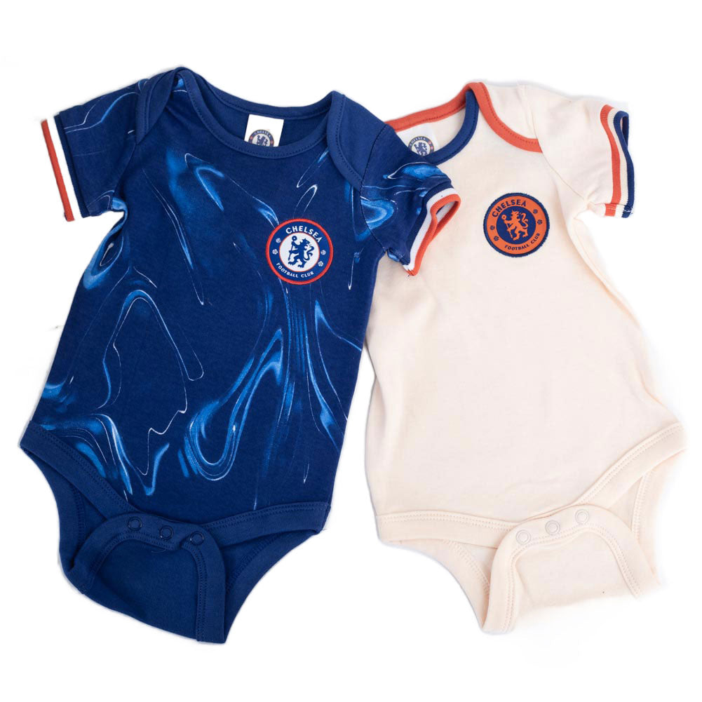 Chelsea FC 2 Pack Bodysuit 0-3 Months